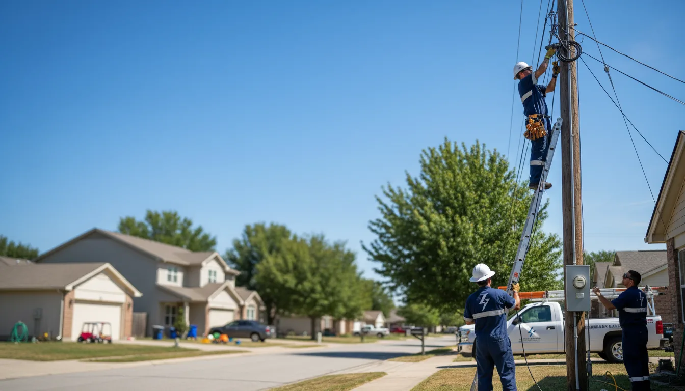 Residential electrician providing installation services in Guy, AR